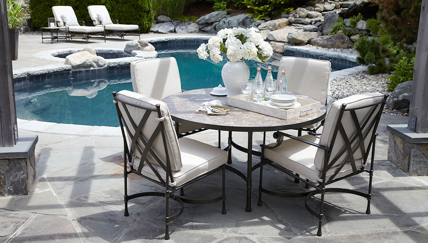 Biscayne Round Dining Table and Chairs